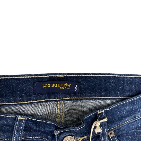 Levi’s 524 Too Super Low Flare Leg Distressed Denim Jeans Size 11 - Picture 5 of 11